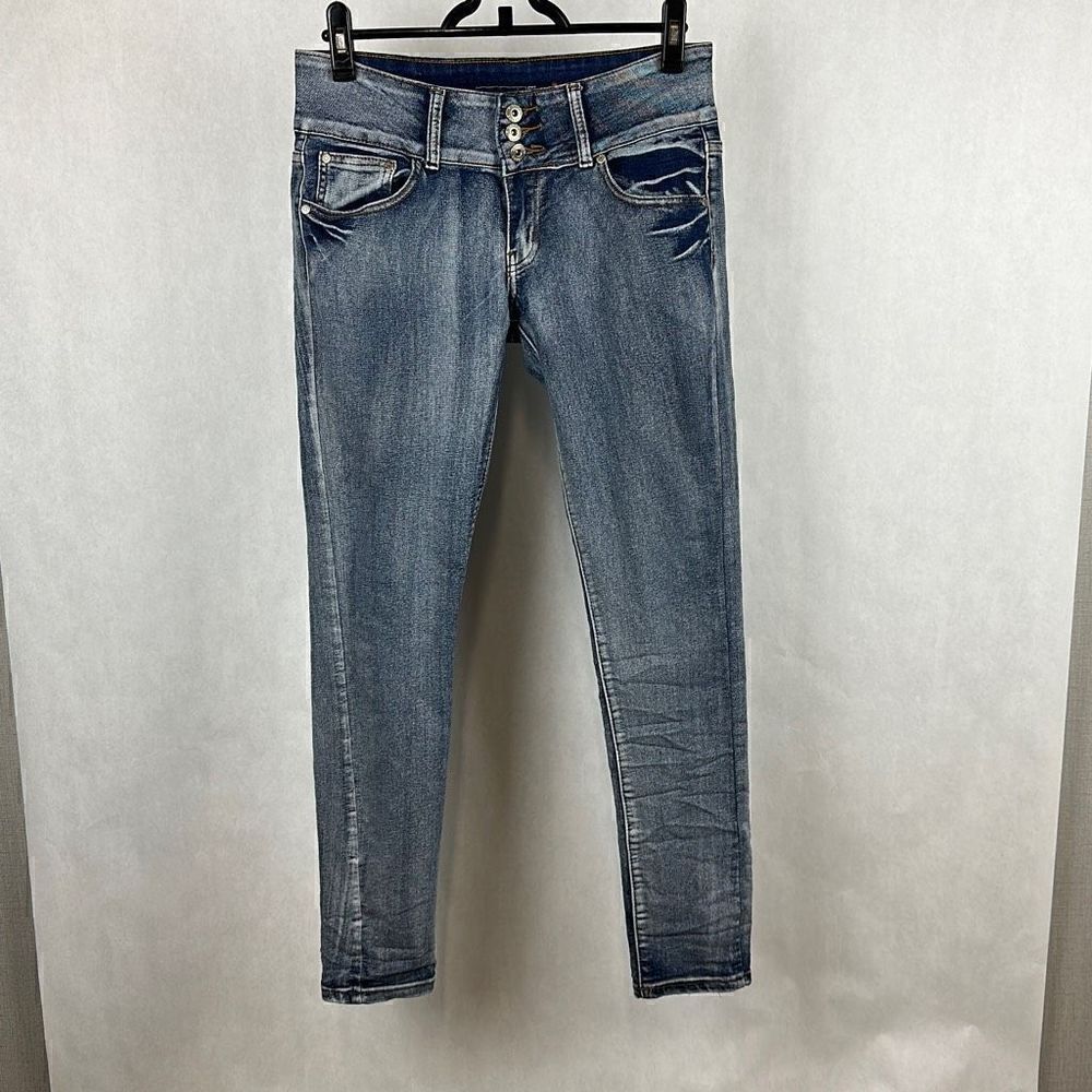 Richcow Denim Jeans Size 11 Skinny Pleated Hip Pockets